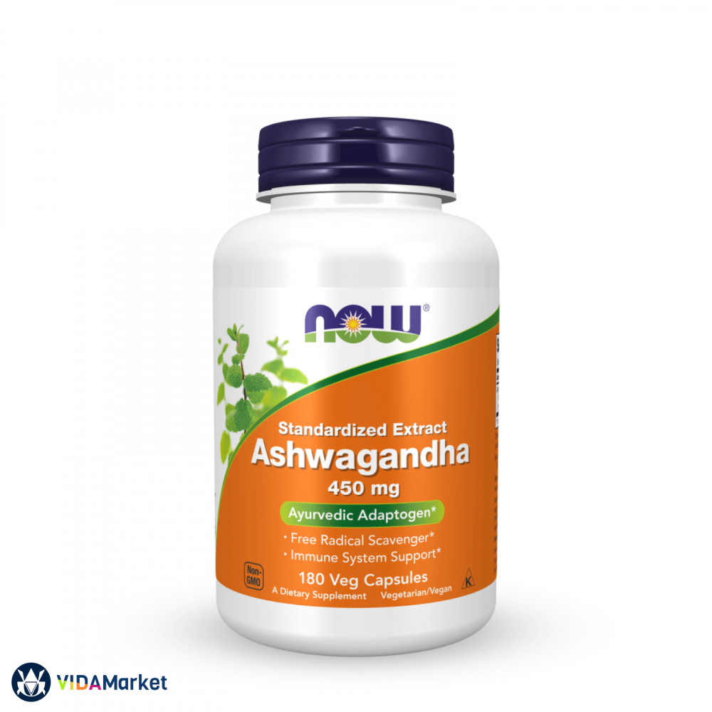 NOW Foods, Standardized Extract Ashwagandha Ayurvedic Adaptogen, 180 шт. растительных капсул