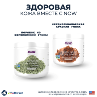 NOW Foods Solutions, Европейская глина, очищающее средство для Лица, 170 гр, порошок 