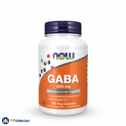 NOW Foods, GABA c витамином В6 500 мг, 100 вегетарианских капсул