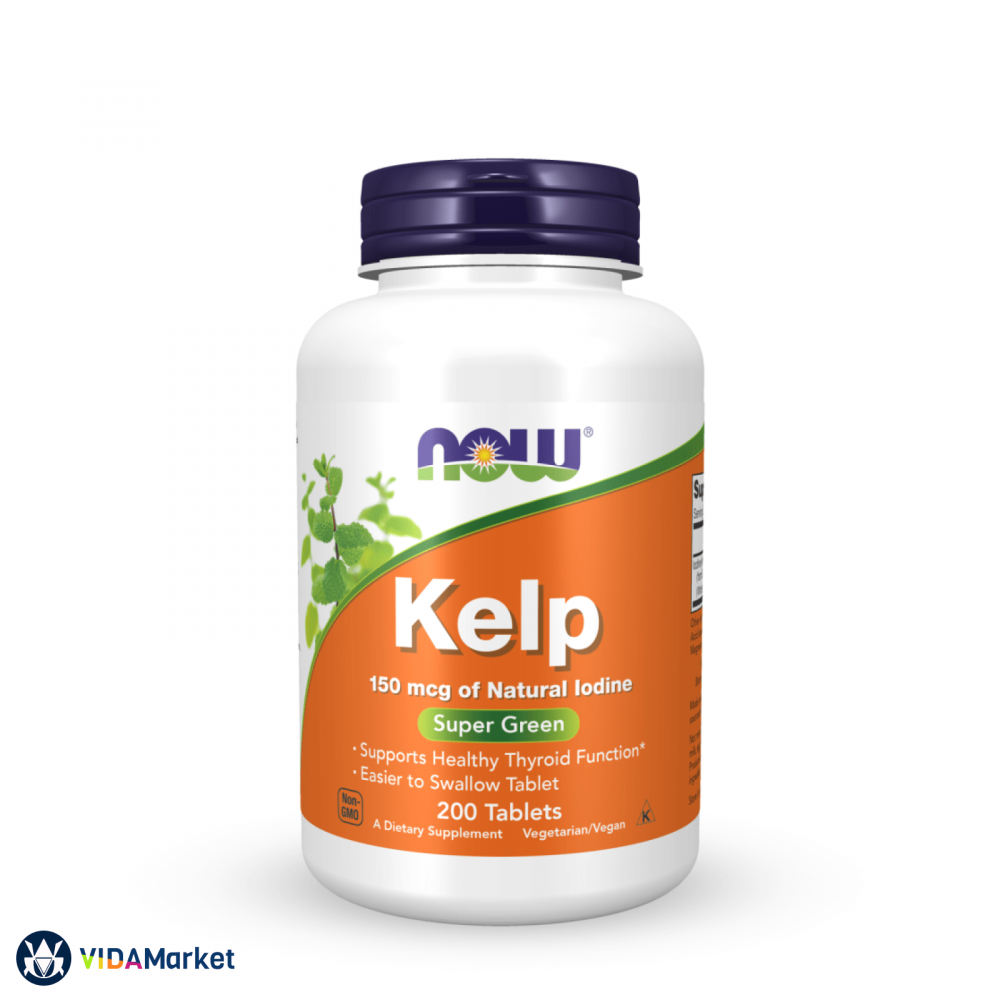 NOW Foods Kelp, Келп (Бурые Водросли) 150 мкг, 200 таблеток
